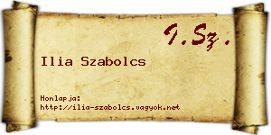 Ilia Szabolcs névjegykártya